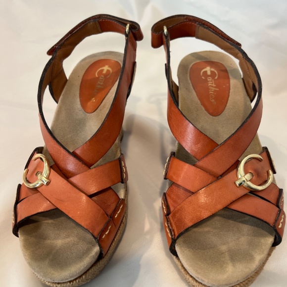 Earthies Wedge Sandals Salerno Too Spice Size 8B - Picture 6 of 7